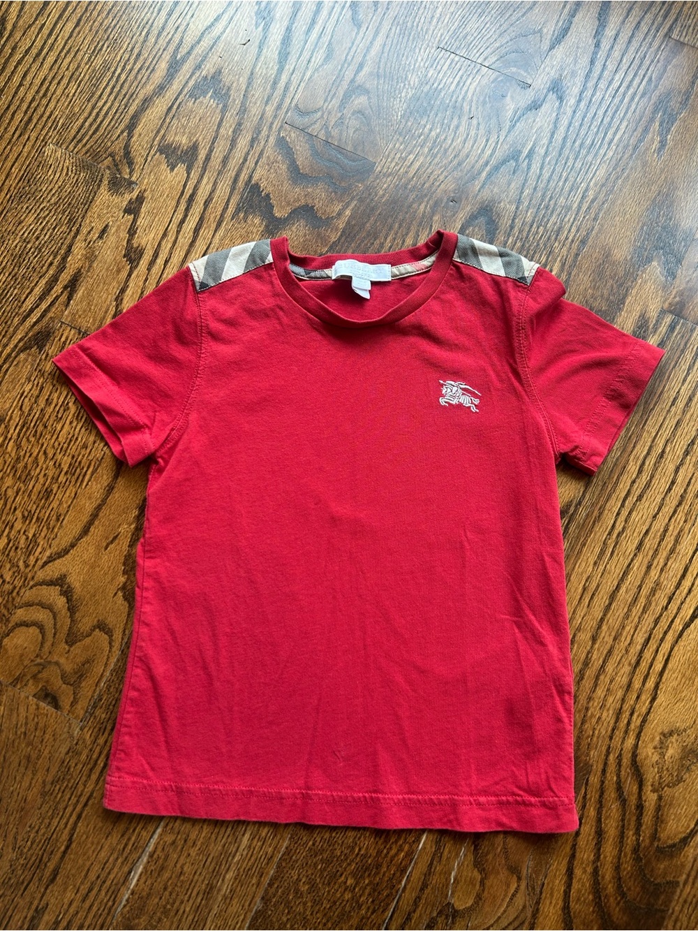 Burberry Red Short Sleeve Tee 5Y